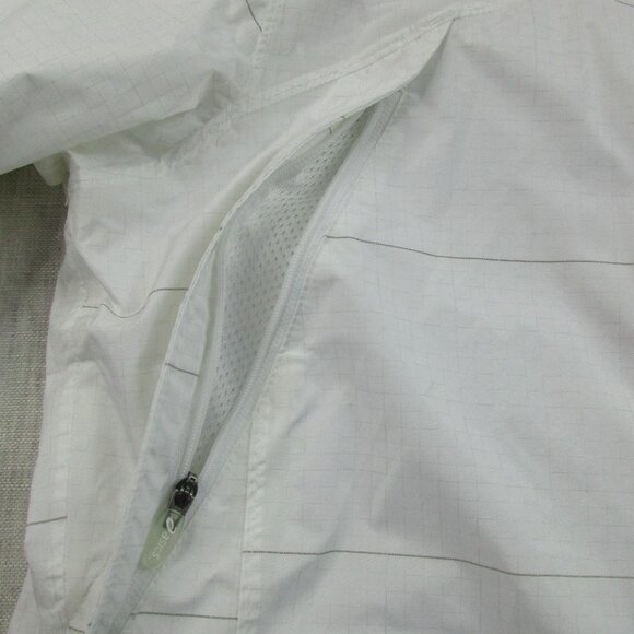 Asics New York City Marathon Jacket Womens 12 White Windbreaker Hooded Full Zip‎ - Picture 6 of 16